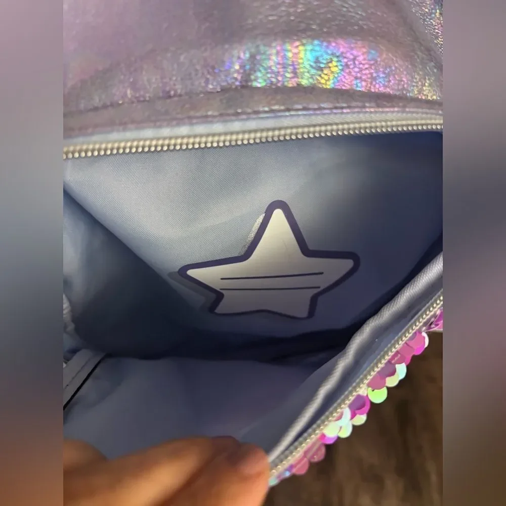 Iridescent Pink Sequin Backpack